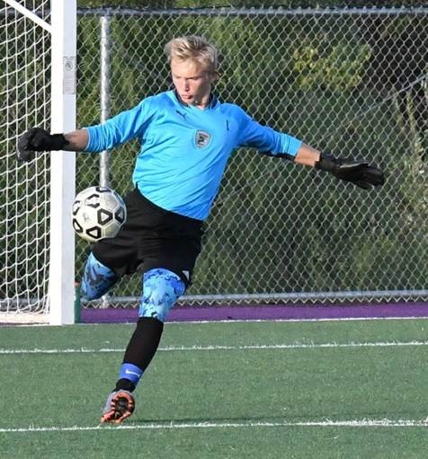Goalkeeper Jackson LaCasse recorded his fourth shutout match.  (Photos by Rose Shoen).